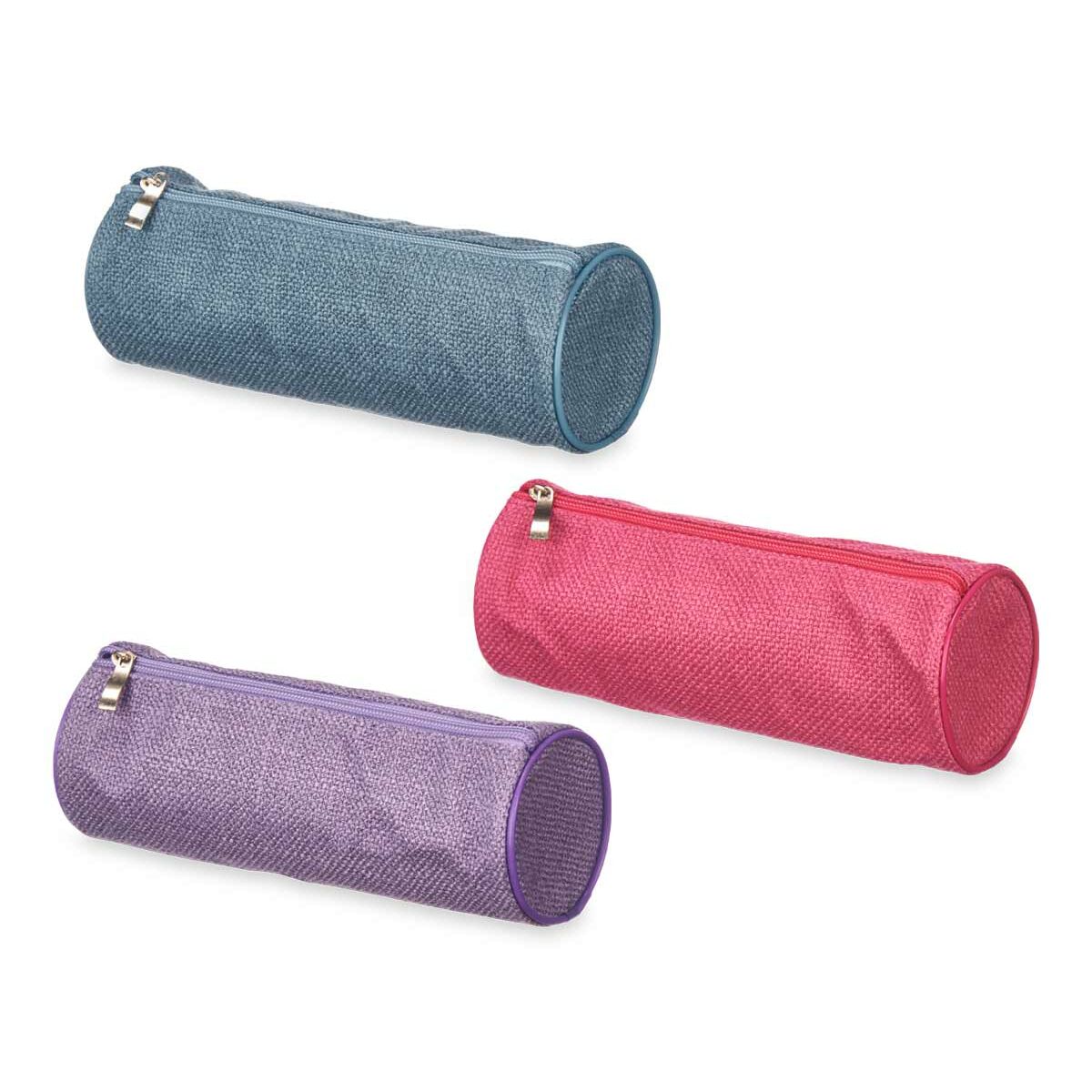 Cylindrical School Case Pincello Blue Purple Pink 22 x 8 x 8 cm (6 Units)-2