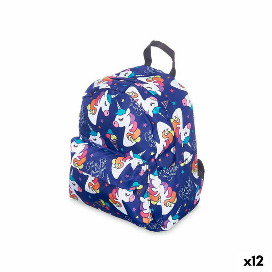 School Bag Pincello Multicolour 28 x 12 x 22 cm 22 x 28 x 12 cm Unicorn (12 Units)-0