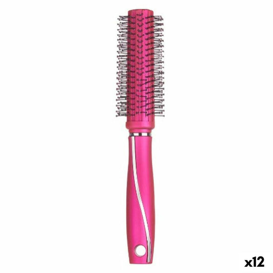 Round Brush Berilo 354 Fuchsia Silicone Plastic (12 Units)-0