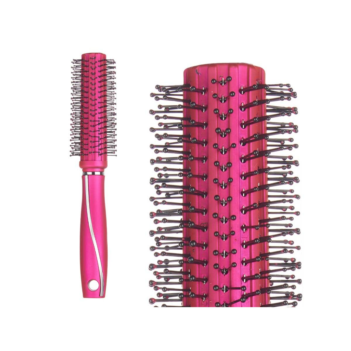 Round Brush Berilo 354 Fuchsia Silicone Plastic (12 Units)-3
