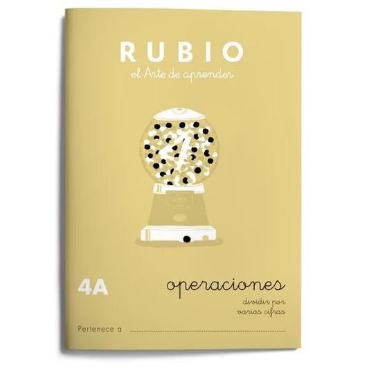 Maths exercise book Rubio Nº4A A5 Spanish 20 Sheets (10 Units)-1