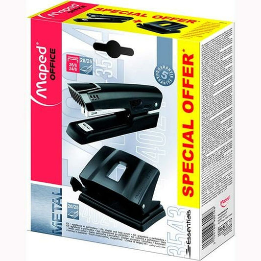 Set Maped 3543 Essentials Rock drill Stapler Black (16 Units)-1