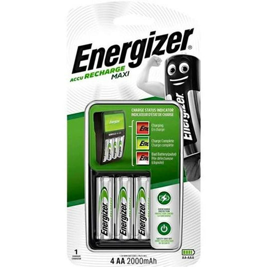 Charger + Rechargeable Batteries Energizer (4 Units)-1