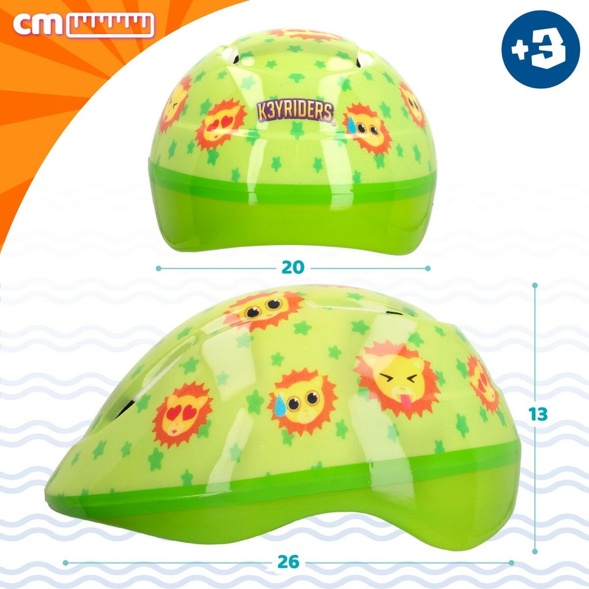Baby Helmet K3yriders Lion 52-55 cm (4 Units)-1