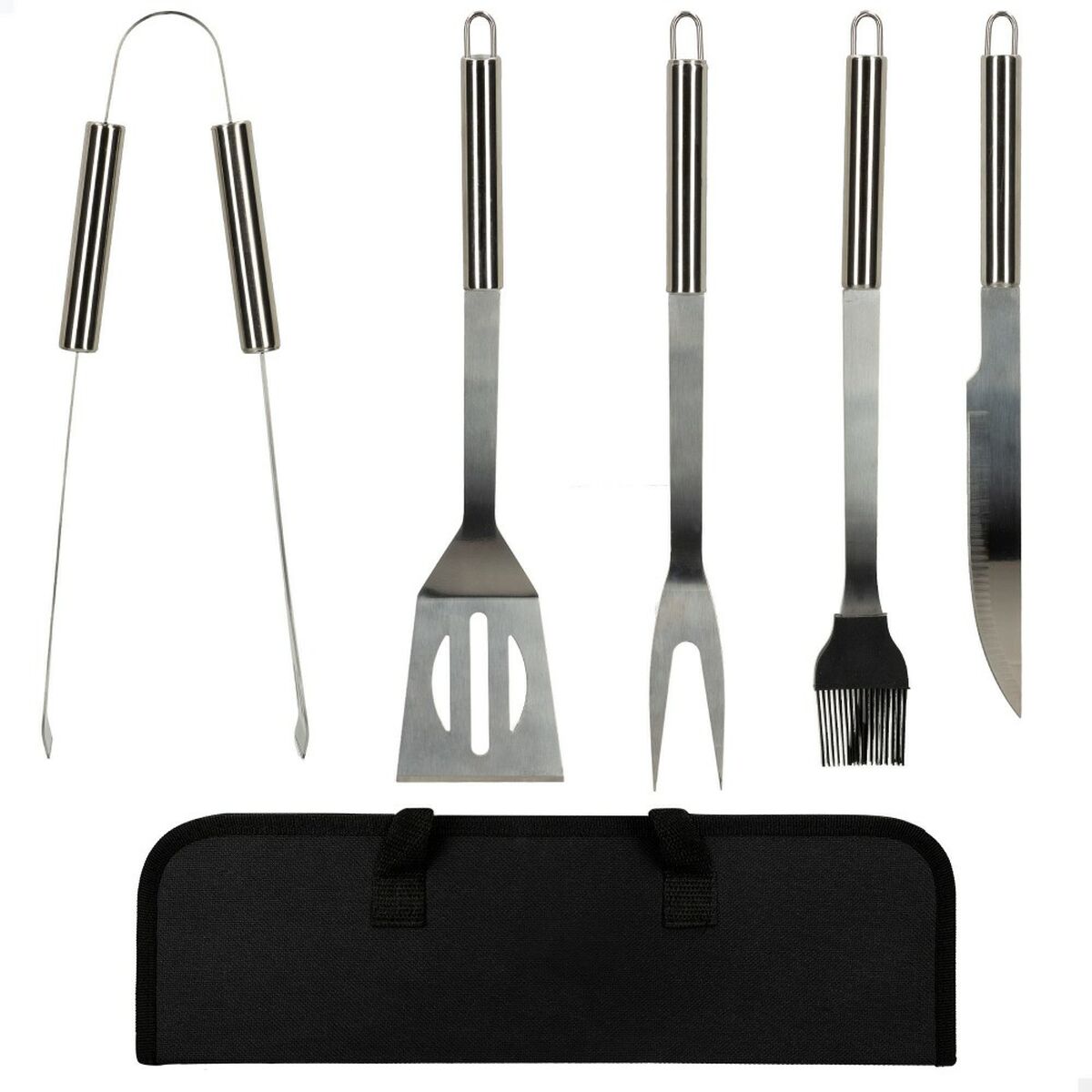 Barbecue utensils Aktive Silicone Stainless steel 12 Units 7,5 x 35 x 1,9 cm (5 Pieces)-6