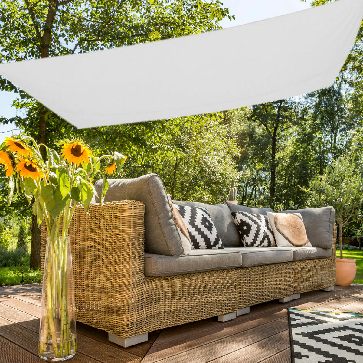 Shade Sails Aktive Triangular White 200 x 0,5 x 300 cm (4 Units)-2