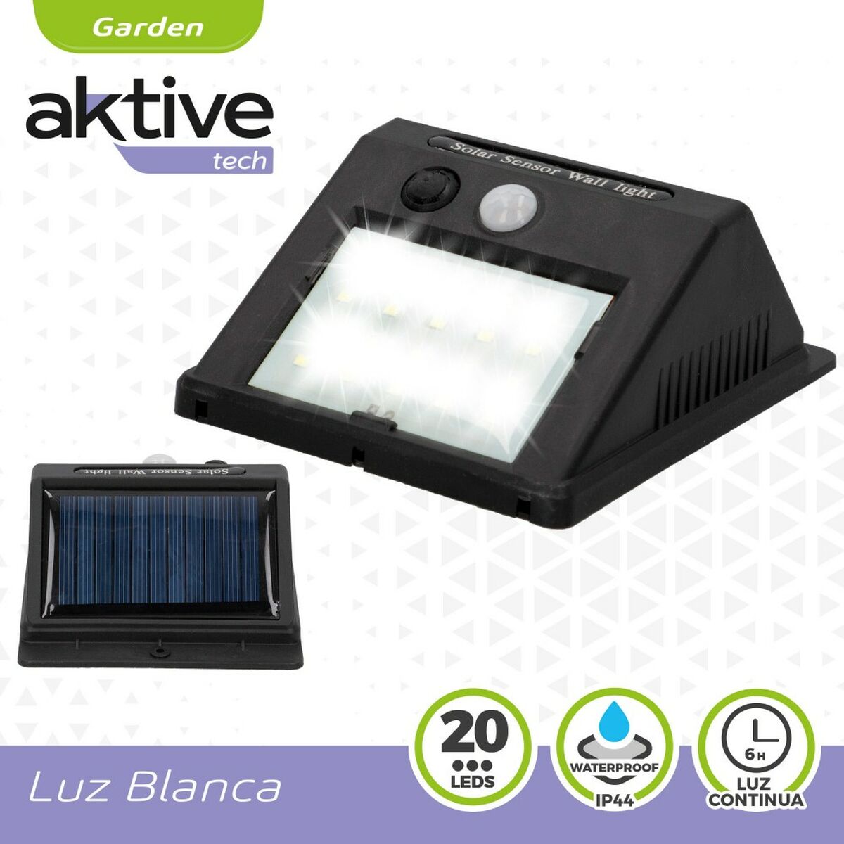 LED Light with Movement Sensor Aktive Plastic 9 x 12 x 5 cm (6 Units)-3
