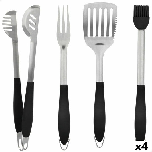 Barbecue Utensils Set Aktive 4 Pieces Barbecue Stainless steel 10 x 42 x 4 cm (4 Units)-0