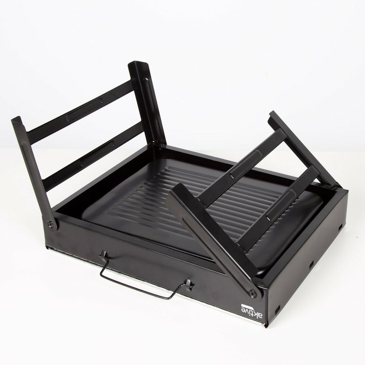 Barbecue Portable Aktive Rectangular Black Steel 40 x 20 x 28 cm-1