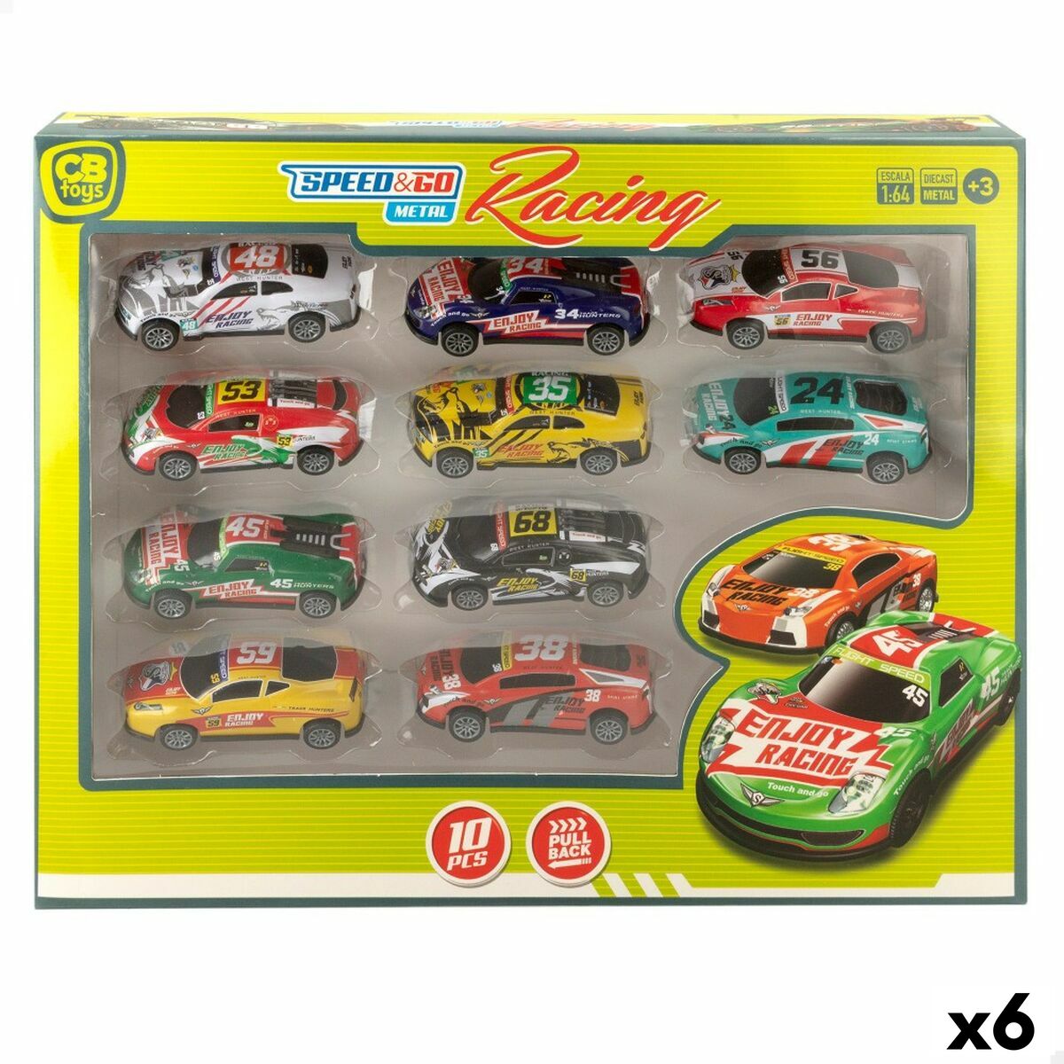 Vehicle Playset Speed & Go 8 x 2,2 x 3,6 cm (6 Units)-0