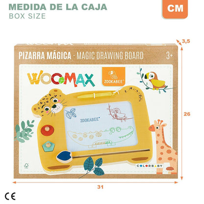 Magic Blackboard Woomax Zookabee Tiger Wood 30 x 2,5 x 26 cm (6 Units)-1