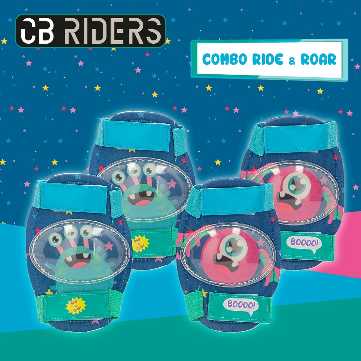 Set of helmets and knee pads Colorbaby Monster (4 Units)-4