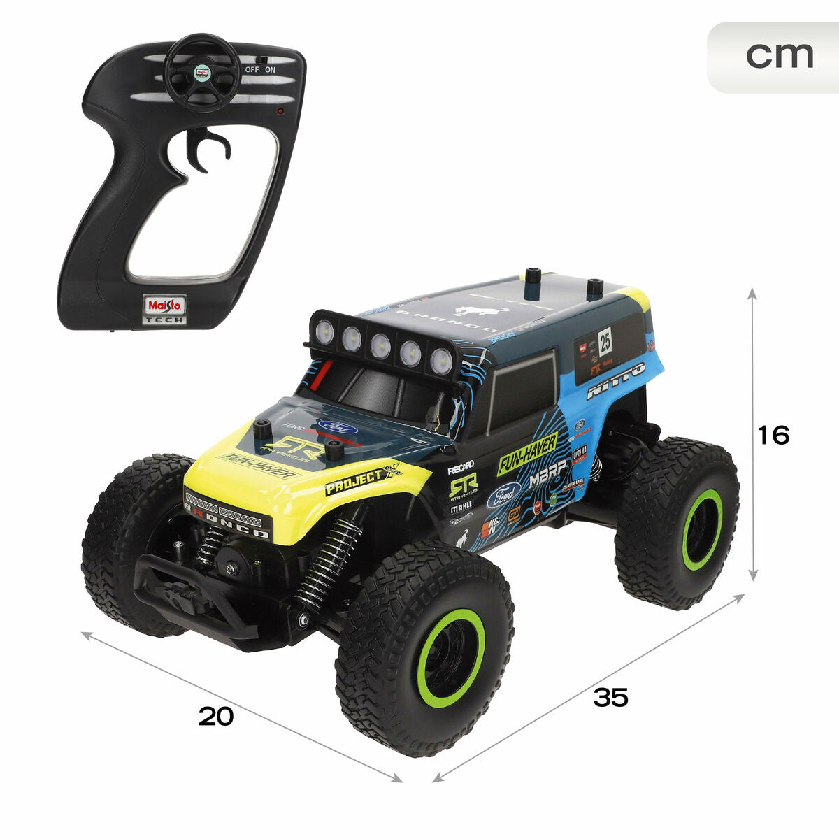 Remote-Controlled Car Maisto BROCKY 35 x 16 x 20 cm (2 Units)-3