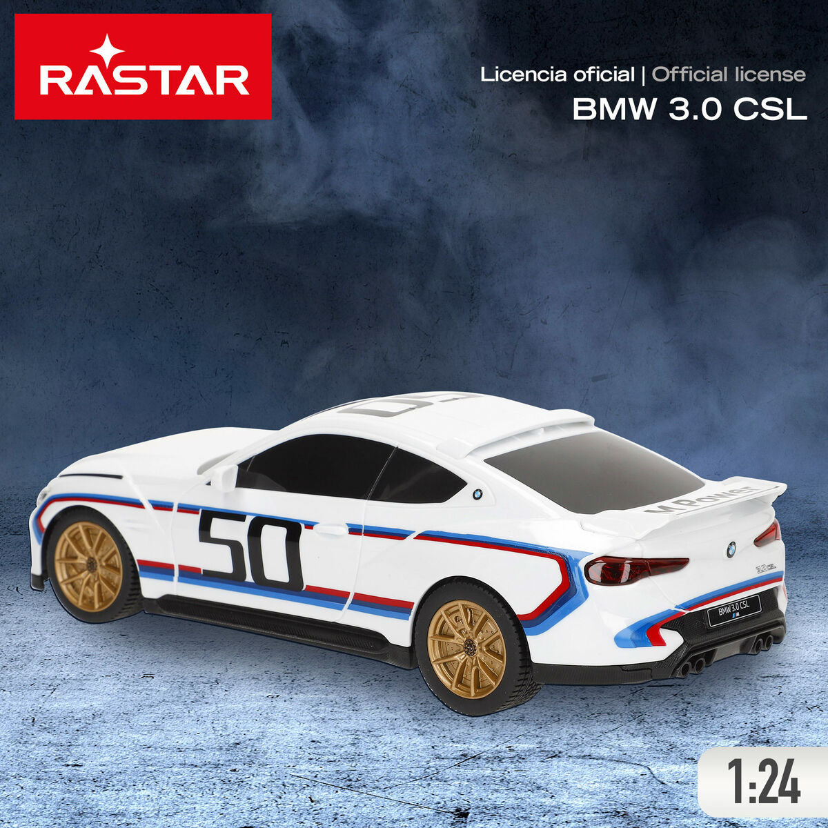 Remote-Controlled Car BMW Blue Red 1:24 20 x 6 x 7,5 cm (4 Units)-4