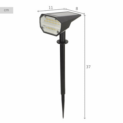 Solar lamp Aktive 8 x 37 x 11 cm (6 Units)-3