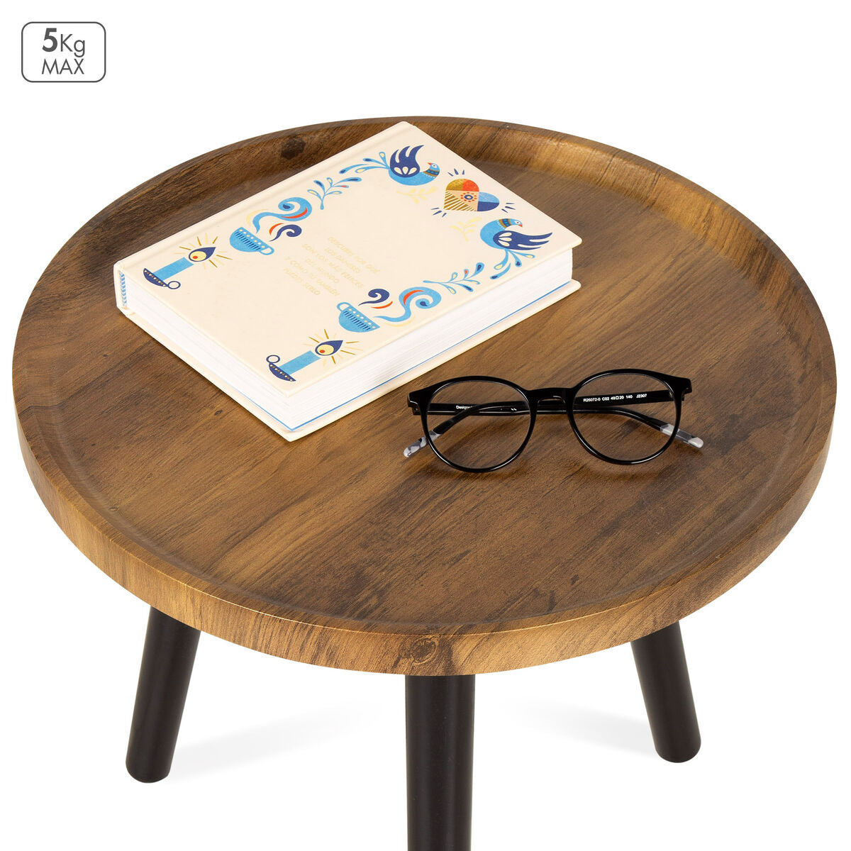 Side table Max Home Black 38 x 37 x 38 cm (4 Units)-2