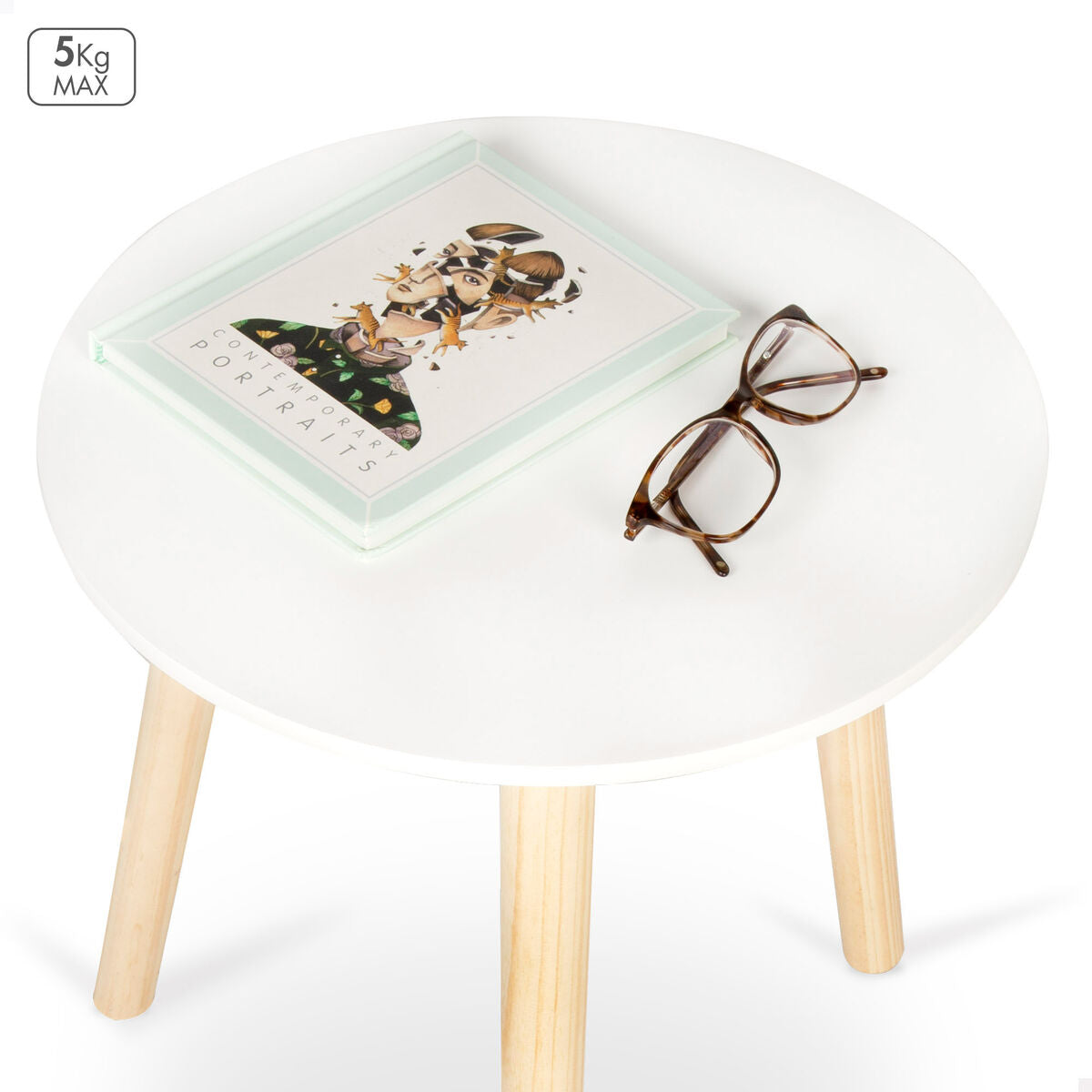 Side table Max Home White 35 x 40 x 35 cm (6 Units)-4