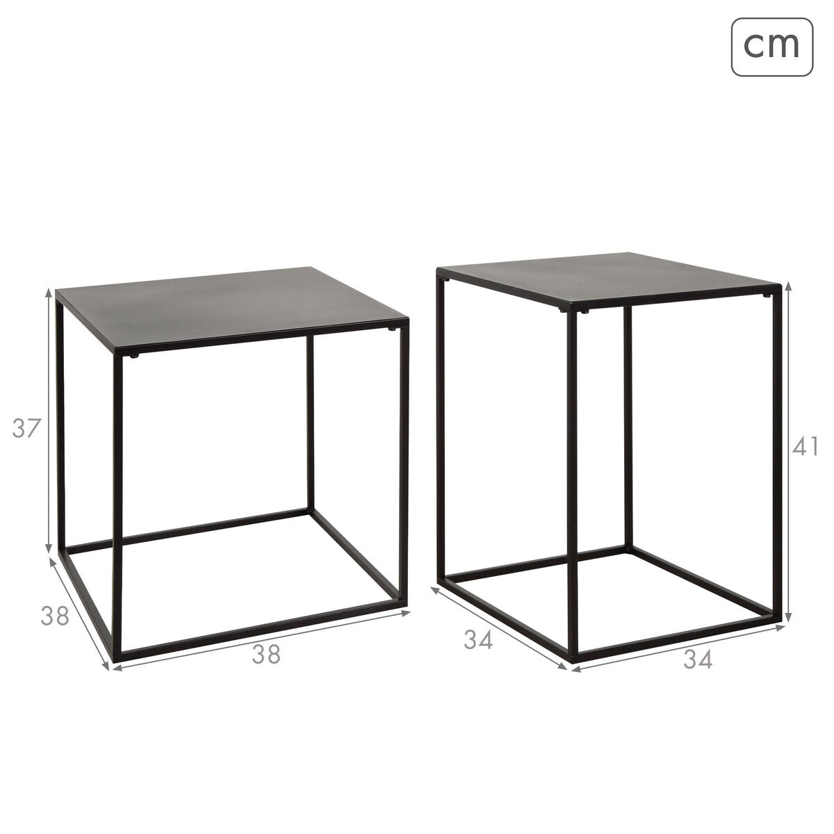 Set of 2 tables Max Home 38 x 37 x 38 cm (2 Units)-3