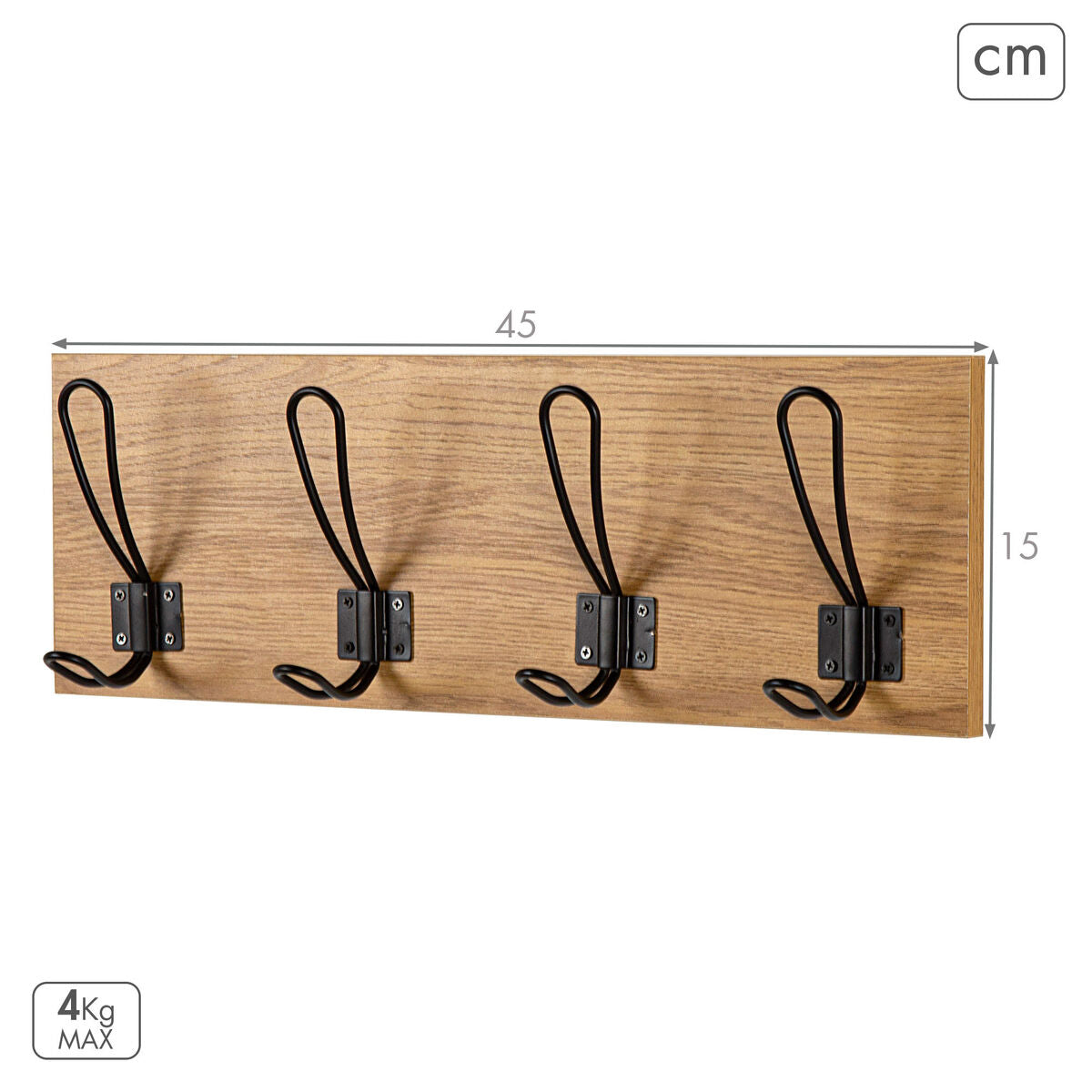 Coat rack Max Home MDF Wood (4 Units)-3