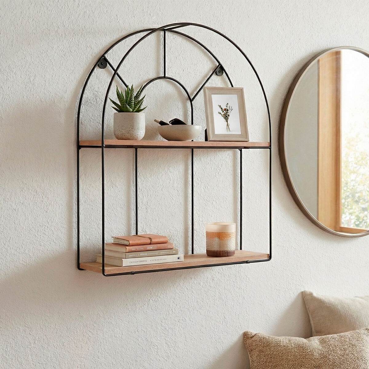 Shelves Max Home Iron MDF Wood 35 X 45 X 10 CM (6 Units)-2