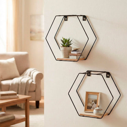 Shelves Max Home Iron MDF Wood 30 X 27 X 10 CM (6 Units)-5