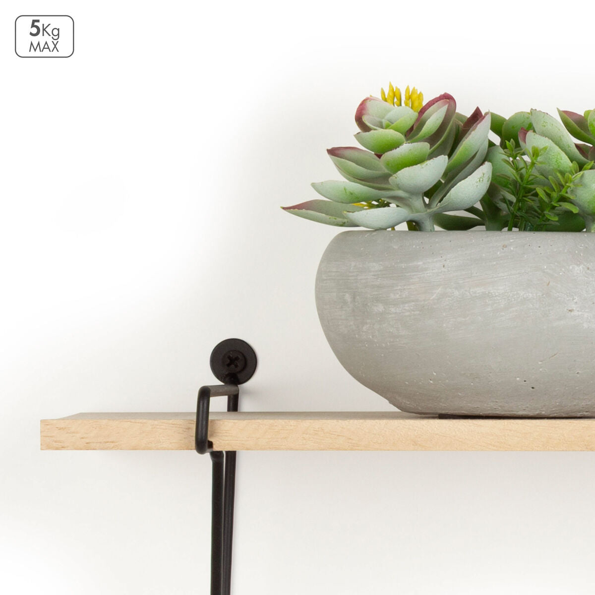 Shelve Max Home Iron MDF Wood 40 X 20 X 14,5 CM (6 Units)-4