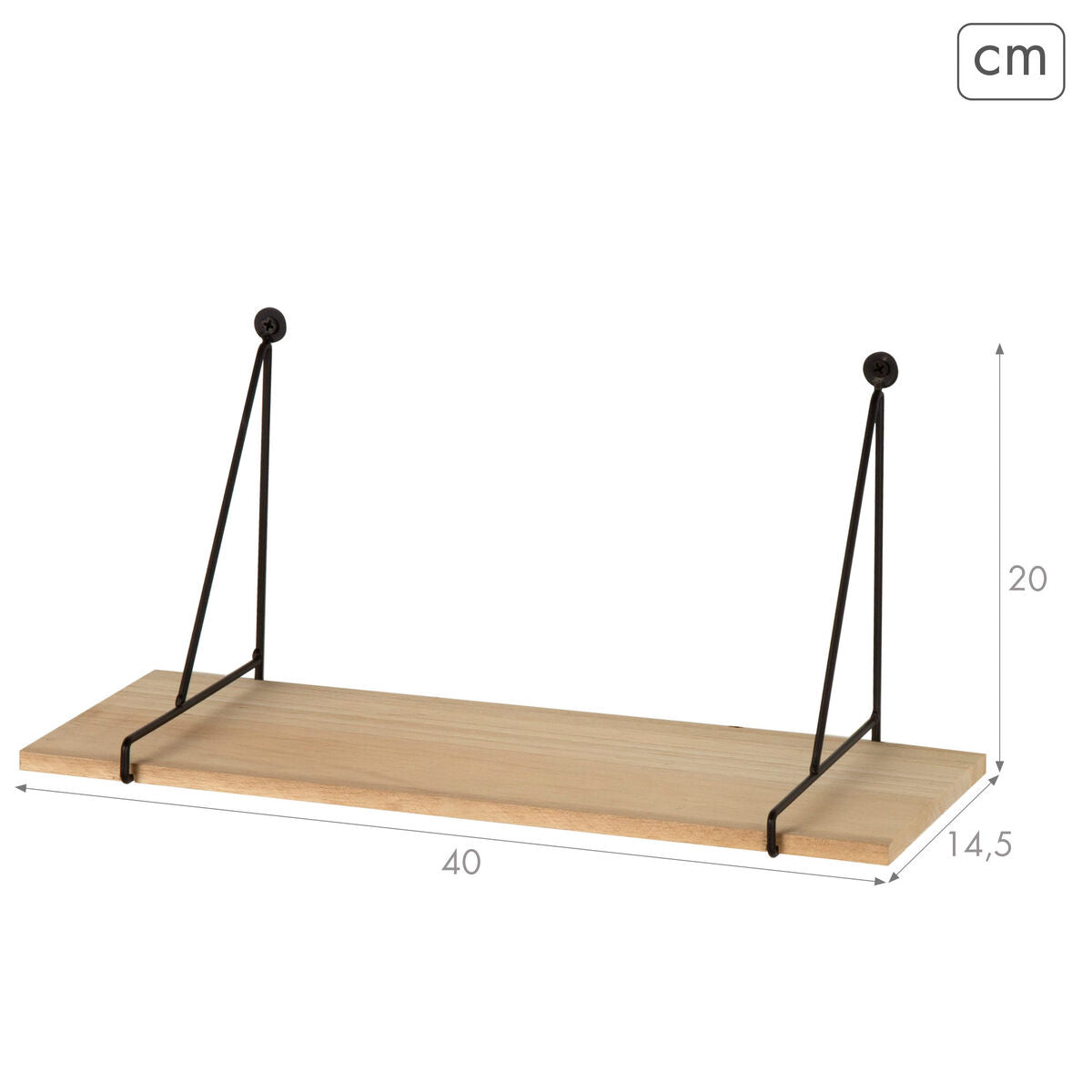Shelve Max Home Iron MDF Wood 40 X 20 X 14,5 CM (6 Units)-3