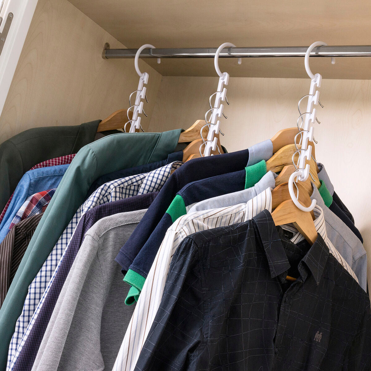 Hanger Organiser for 40 Items Plusrobe InnovaGoods 24 Pieces-4