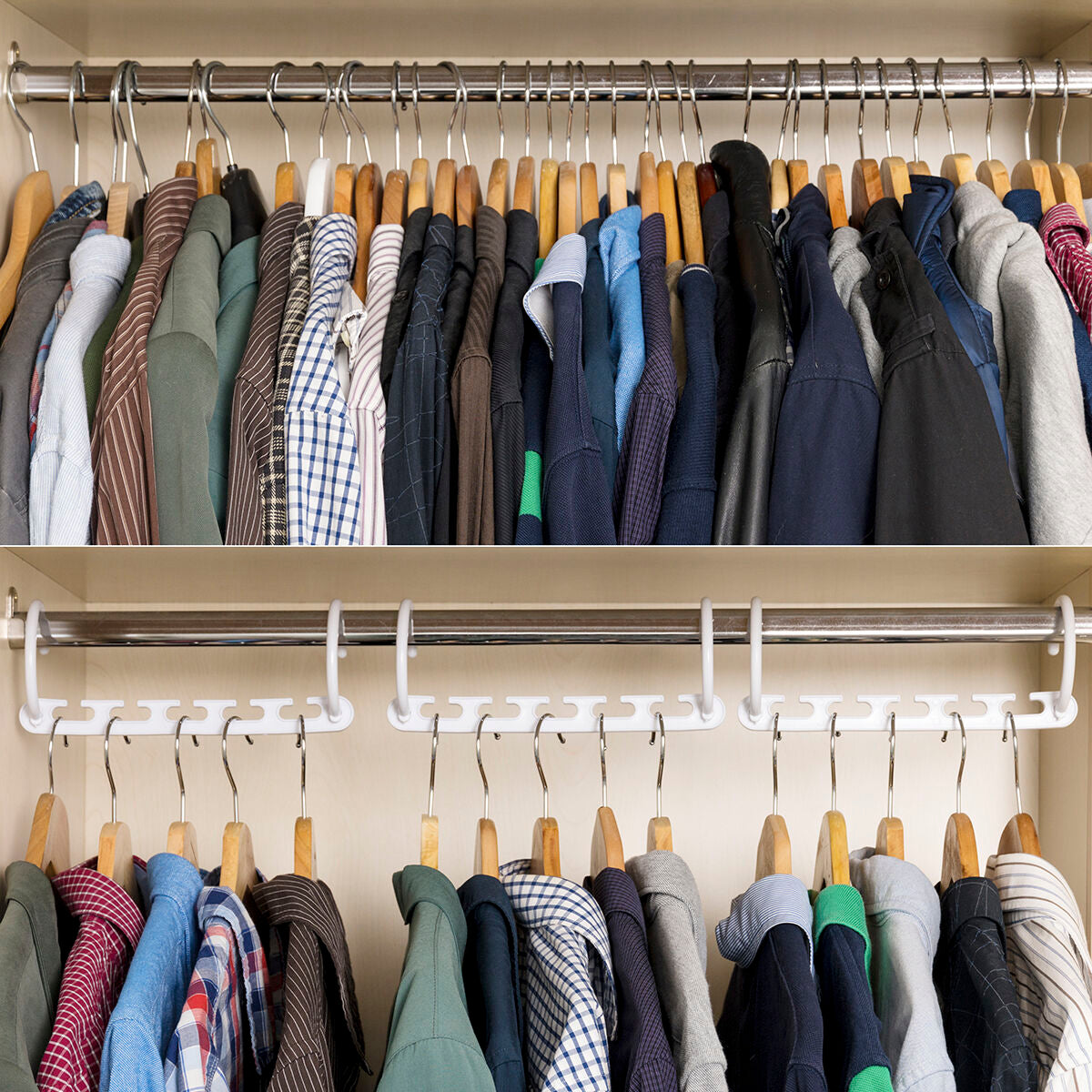 Hanger Organiser for 40 Items Plusrobe InnovaGoods 24 Pieces-3