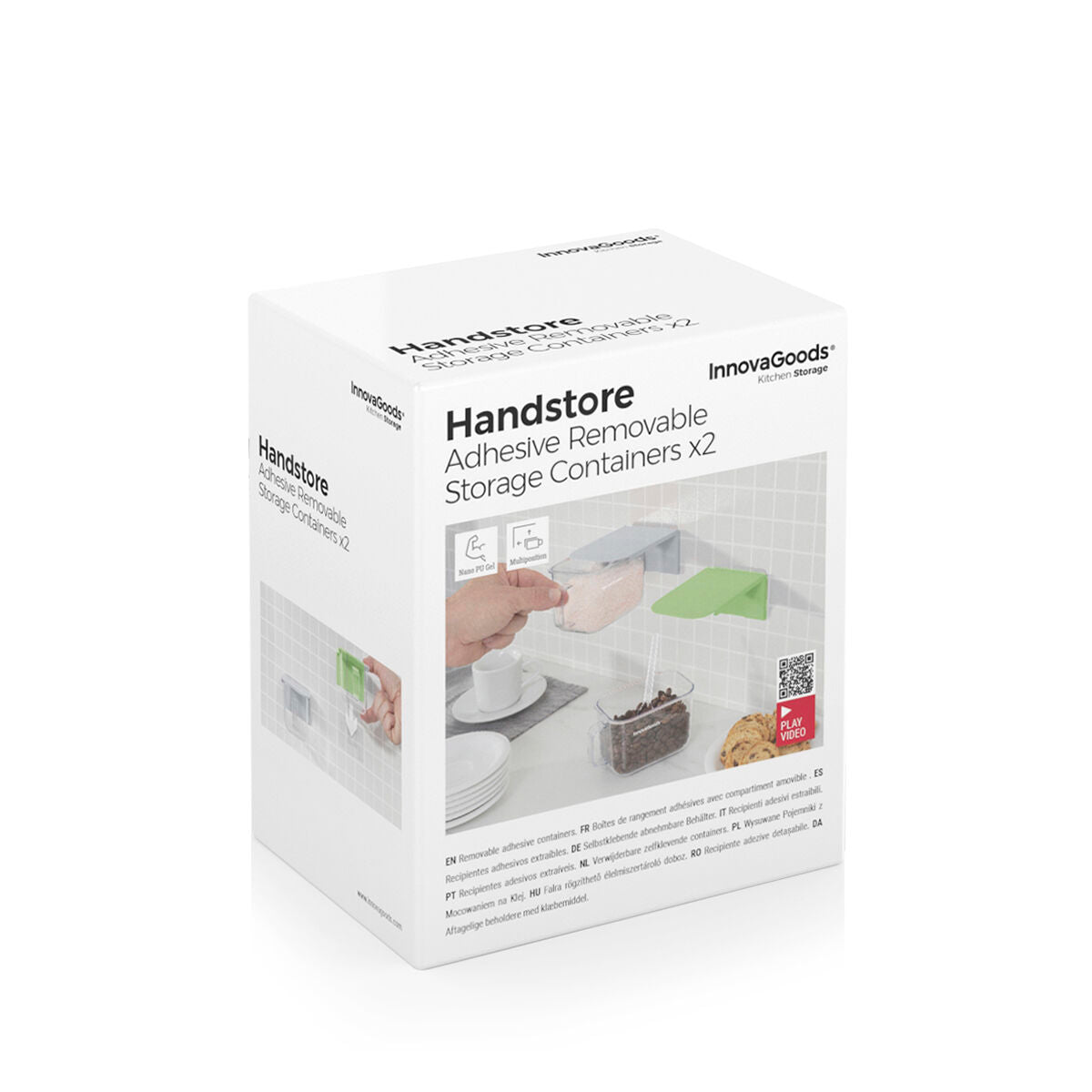 Removable Adhesive Kitchen Containers Handstore InnovaGoods 2 Units-1
