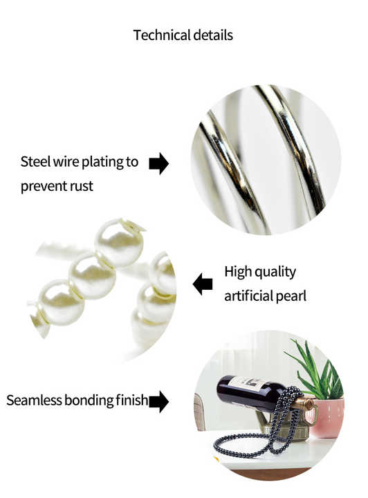 NNEDSZ Gold Modern Floating Pearl Wine Bottle Holder – Elegant Home Decor, Unique Kitchen Accessory for Dining, Bar, and Living Room-3