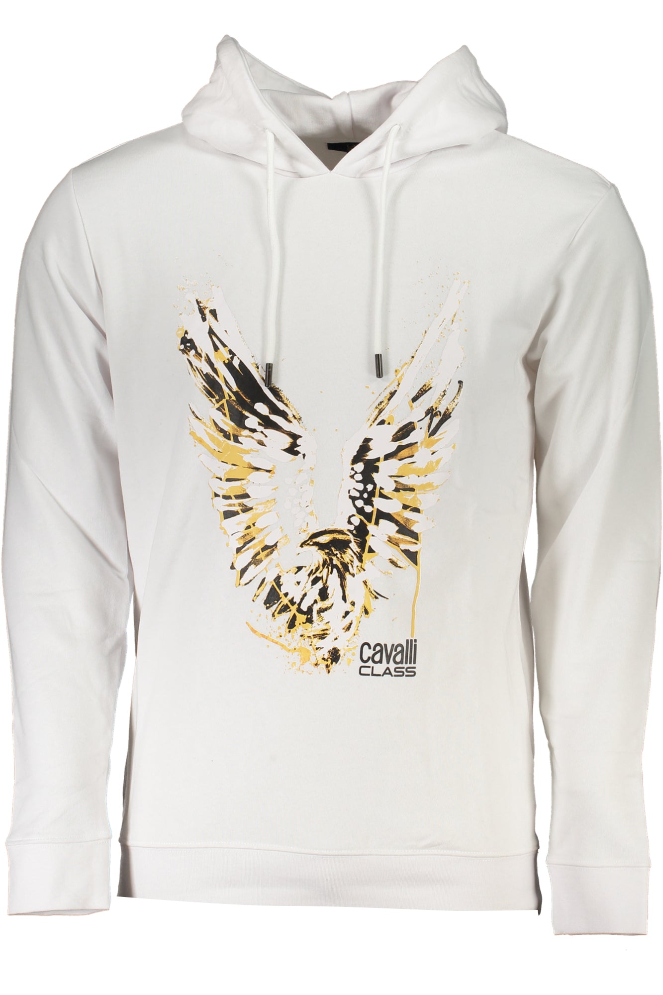 CAVALLI CLASS MEN'S WHITE ZIPLESS SWEATSHIRT-0