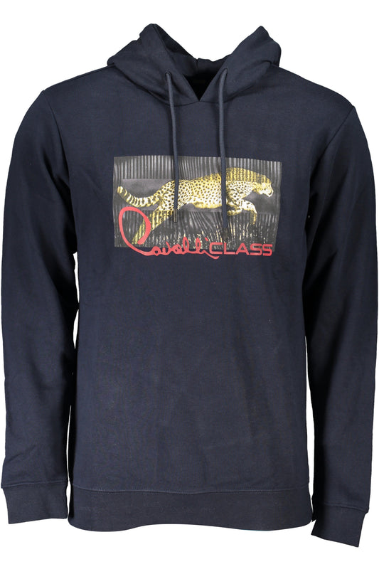 CAVALLI CLASS MEN'S BLUE ZIPLESS SWEATSHIRT-0
