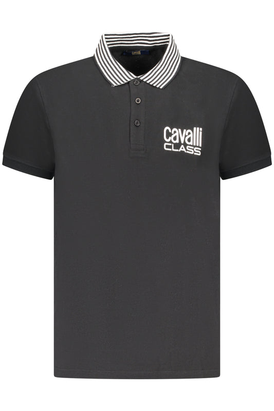 CAVALLI CLASS POLO SHORT SLEEVE MEN BLACK-0