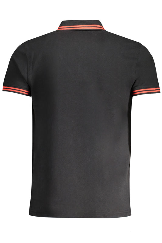 CAVALLI CLASS MEN'S SHORT SLEEVED POLO SHIRT BLACK-1