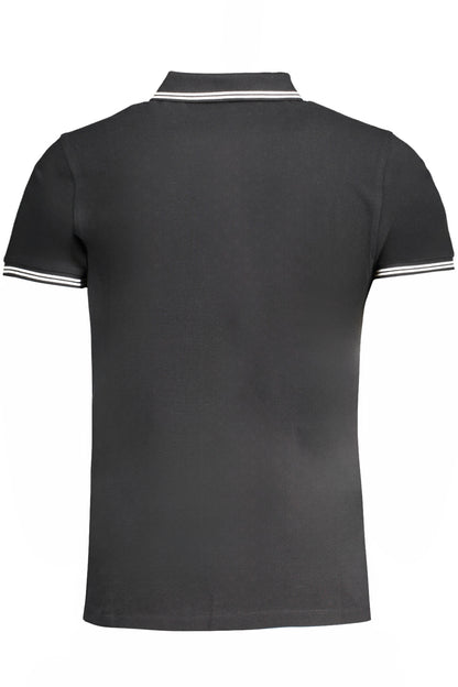 CAVALLI CLASS MEN'S SHORT SLEEVED POLO SHIRT BLACK-1