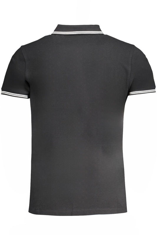 CAVALLI CLASS MEN'S SHORT SLEEVED POLO SHIRT BLACK-1