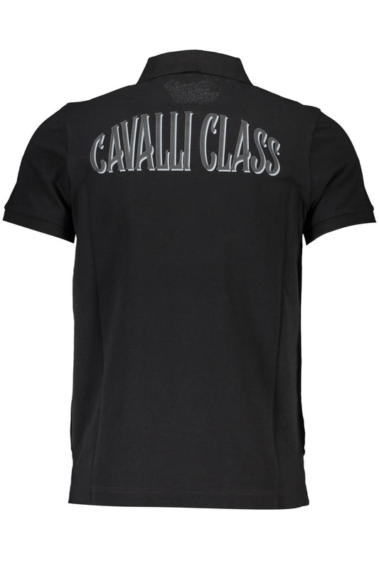 CAVALLI CLASS POLO SHORT SLEEVE MEN BLACK-1