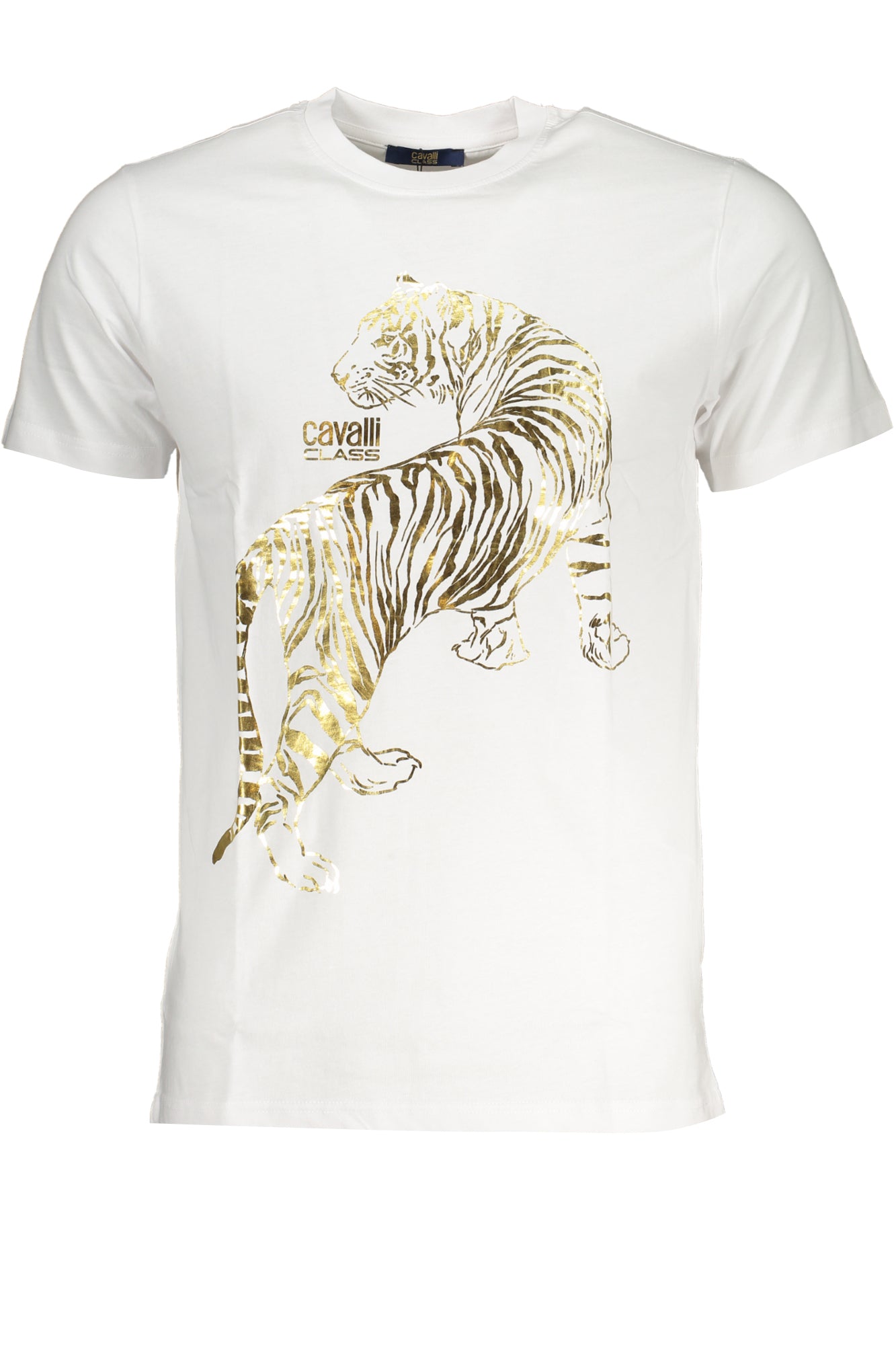 CAVALLI CLASS MEN'S SHORT SLEEVED T-SHIRT WHITE-0