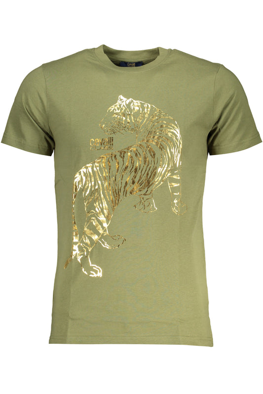 CAVALLI CLASS GREEN MEN'S SHORT SLEEVED T-SHIRT-0