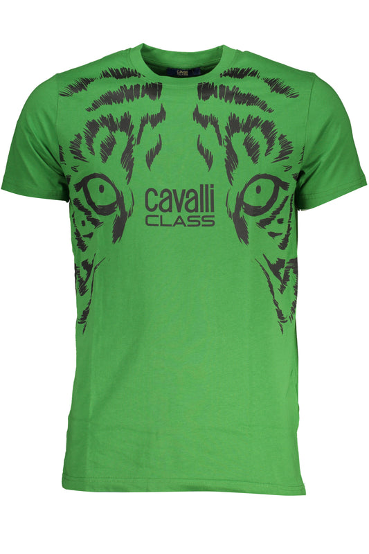 CAVALLI CLASS GREEN MEN'S SHORT SLEEVED T-SHIRT-0