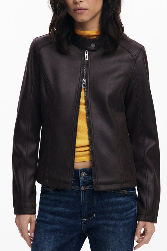 DESIGUAL WOMEN'S BROWN JACKET-0