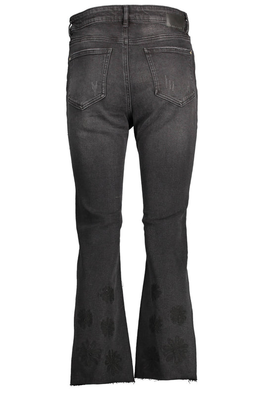 DESIGUAL BLACK WOMEN'S DENIM JEANS-1