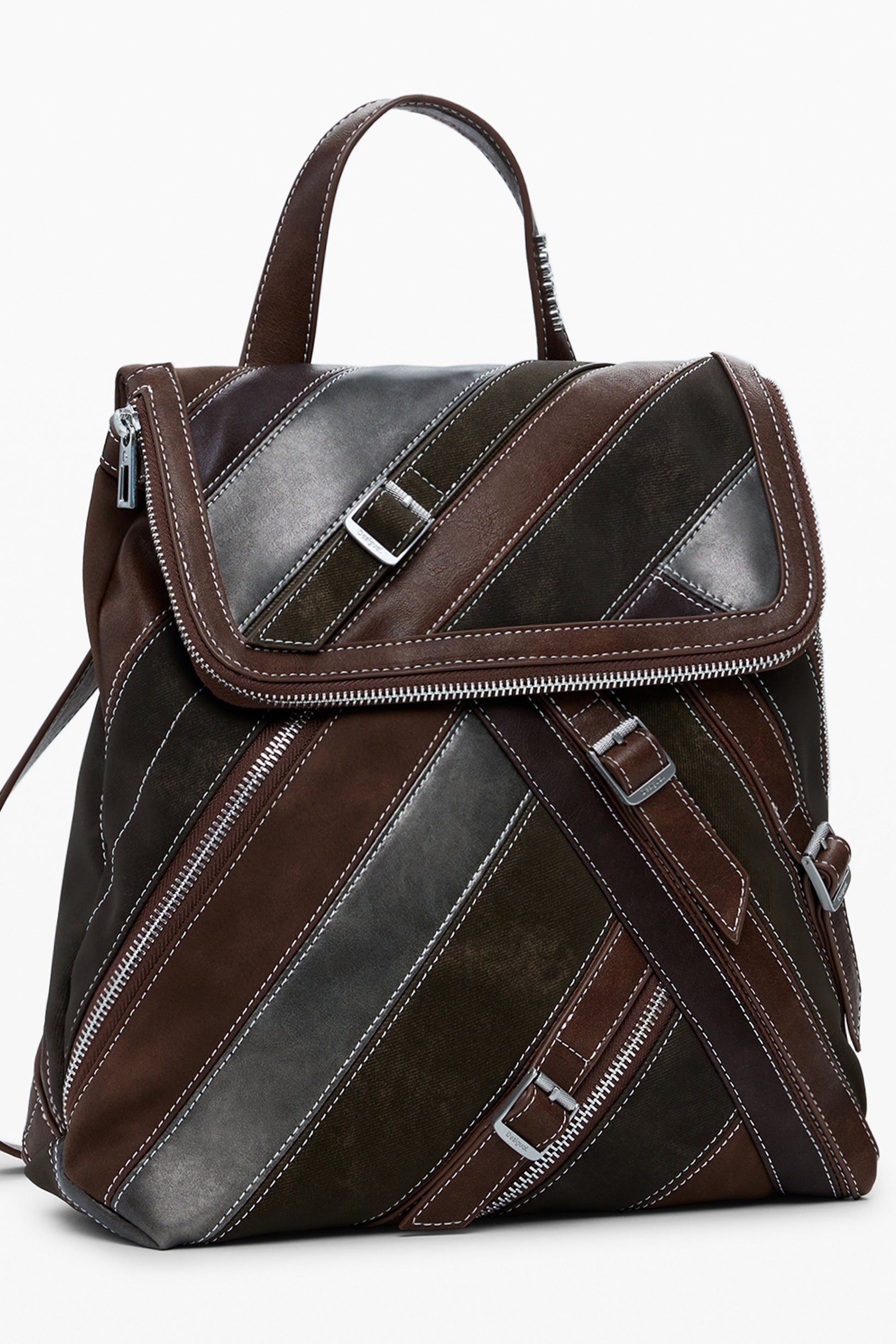 DESIGUAL WOMEN'S BROWN BACKPACK-1