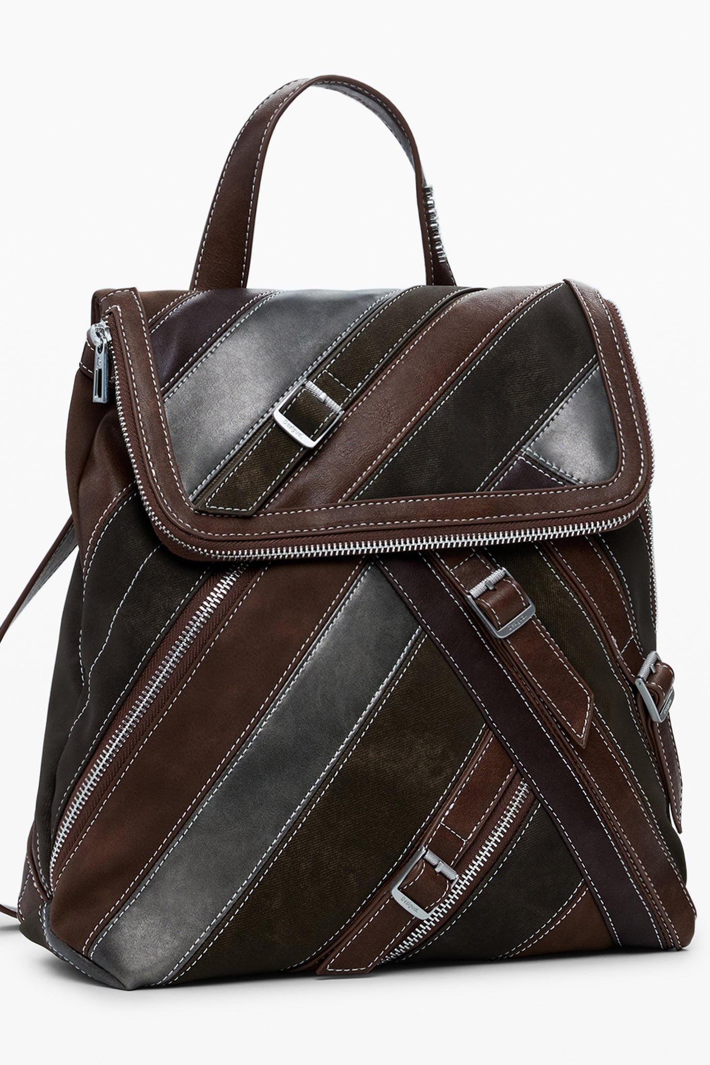 DESIGUAL WOMEN'S BROWN BACKPACK-1