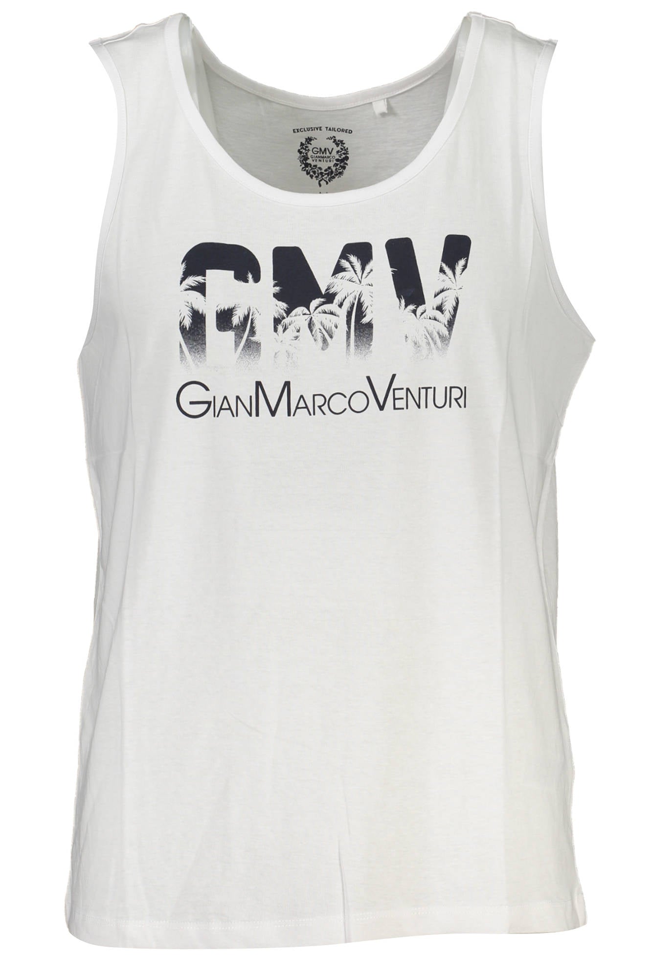 GIAN MARCO VENTURI MEN'S WHITE TANK TOP-0