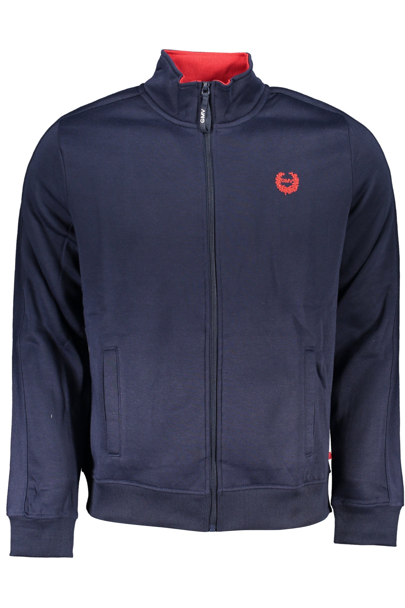 GIAN MARCO VENTURI MEN'S BLUE ZIP SWEATSHIRT-0