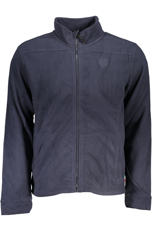 GIAN MARCO VENTURI MEN'S BLUE ZIP SWEATSHIRT-0
