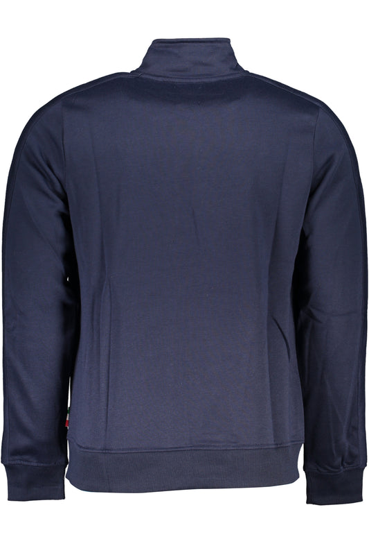 GIAN MARCO VENTURI MEN'S BLUE ZIP SWEATSHIRT-1