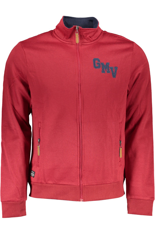 GIAN MARCO VENTURI MEN'S RED ZIP SWEATSHIRT-0